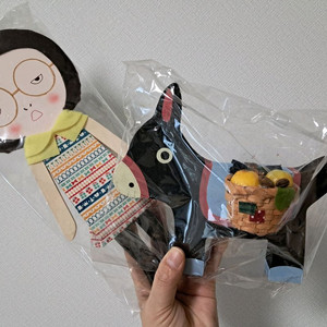 나무소재 장식인형2개 일괄