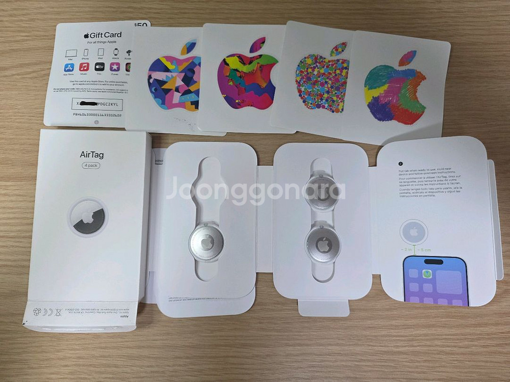 새상품 애플 에어태그 Airtag 1 개입 + 스티커--0