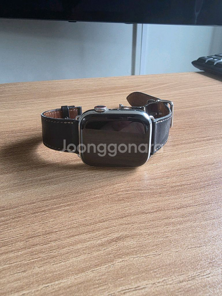 애플 워치 7 에르메스 45mm 실버 스테인리스 스틸--1