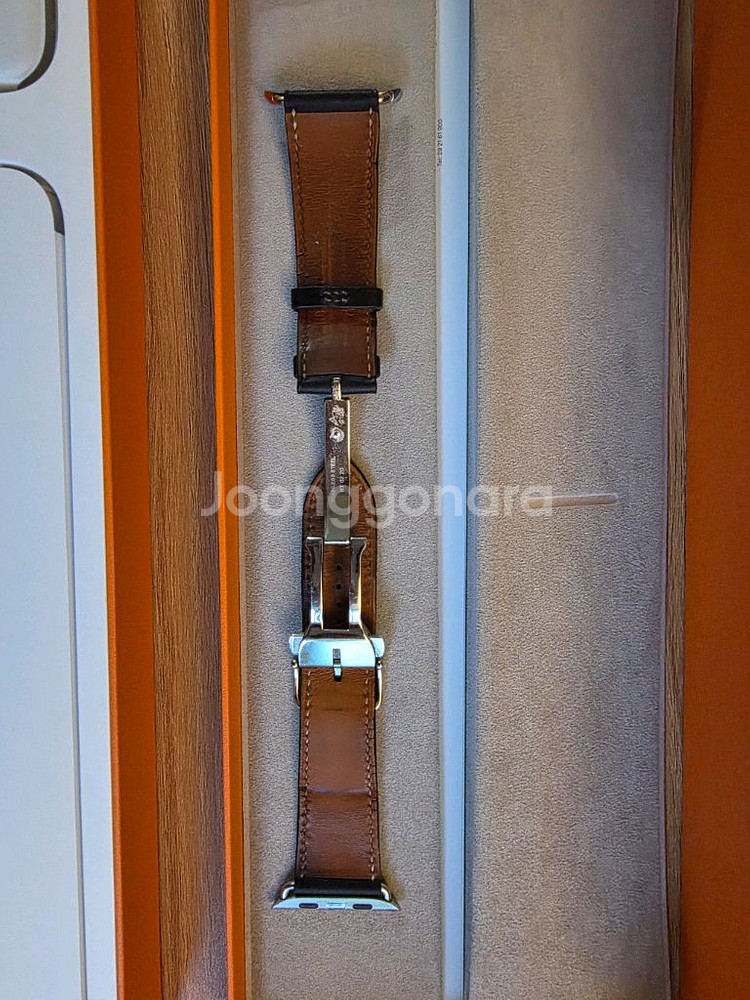 애플 워치 7 에르메스 45mm 실버 스테인리스 스틸--8