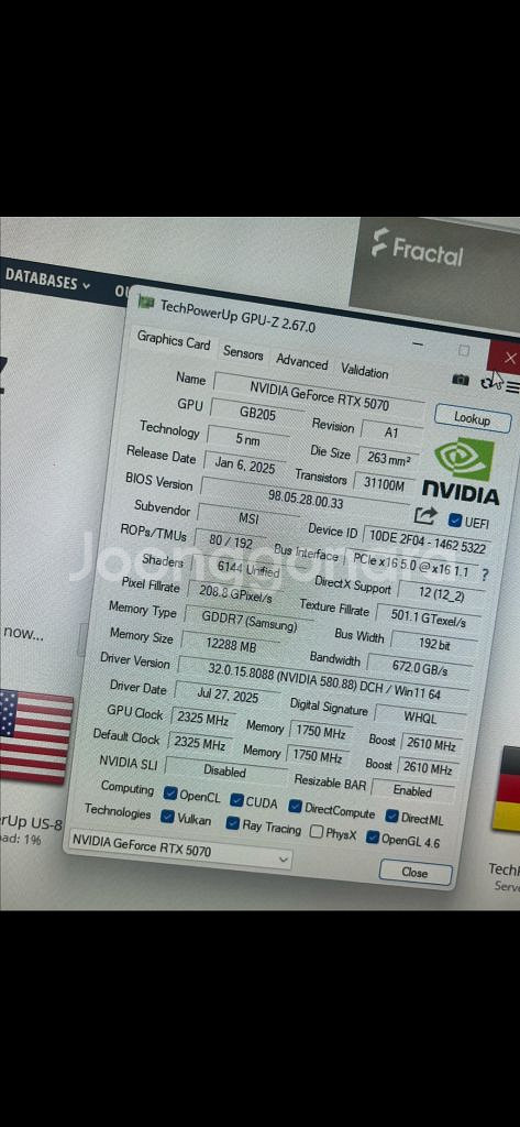 msi rtx 5070 게이밍 트리오 팝니다.--2