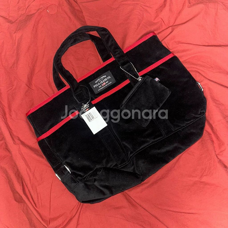 Polo Jeans 폴로진스 벨벳 토트백--0