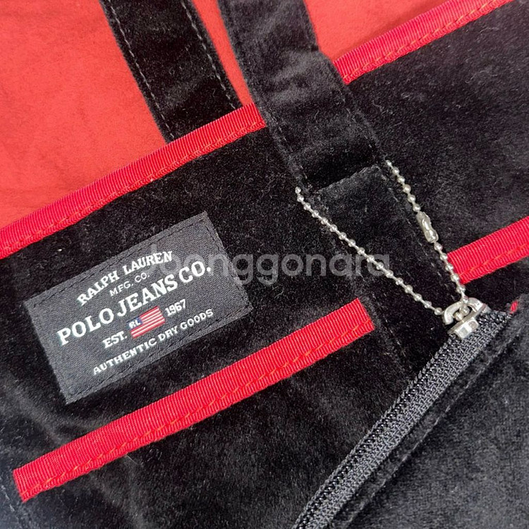 Polo Jeans 폴로진스 벨벳 토트백--1