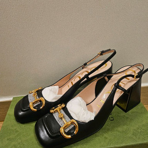 구찌 홀스빗 미드힐 블랙 37.5 새상품