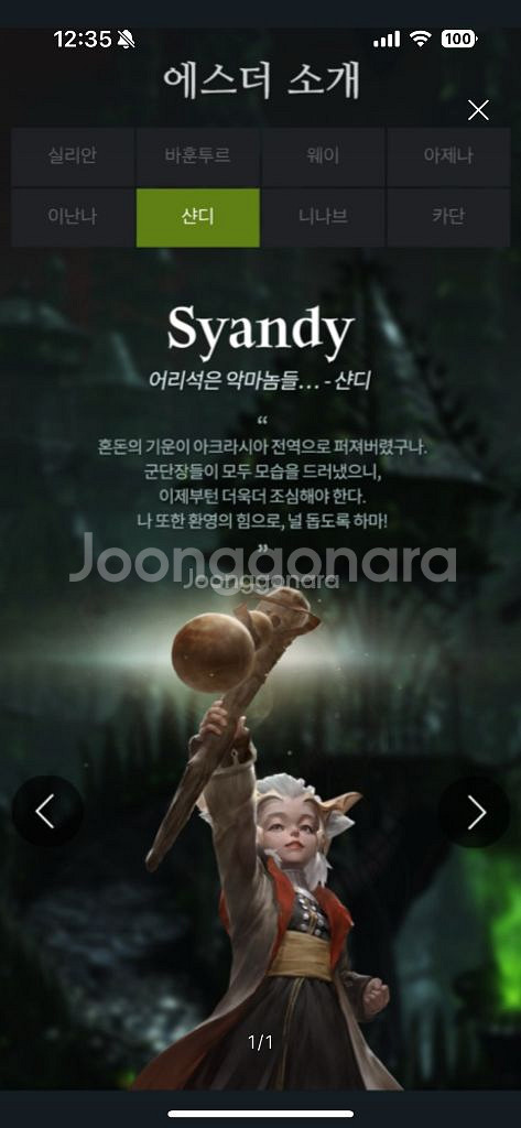 로스트아크 (로아) 닉네임 샨디 Syandy 판매합니다--0