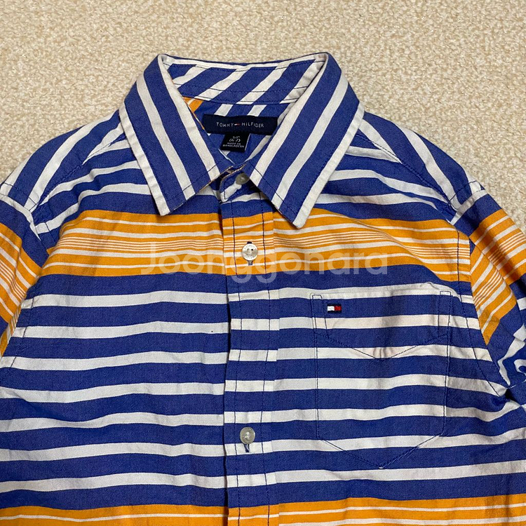(정품) 타미힐피거 키즈 스트라이프 남방 6-7세--1