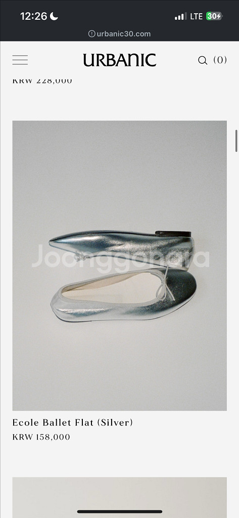 얼바닉30 ecole ballet flat-silver--0