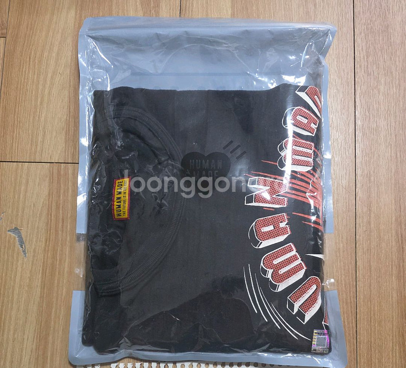 휴먼 메이드 그랙픽 티셔츠 블랙 3XL팝니다--1