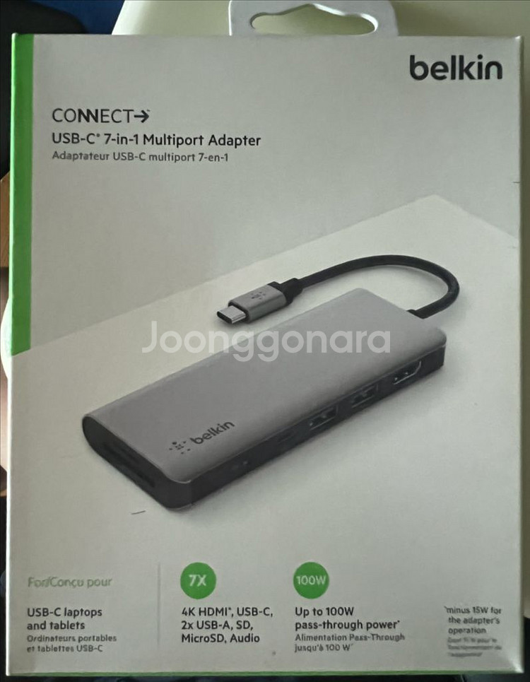 Belkin USB-C 7-in-1 어댑터 새제품--0