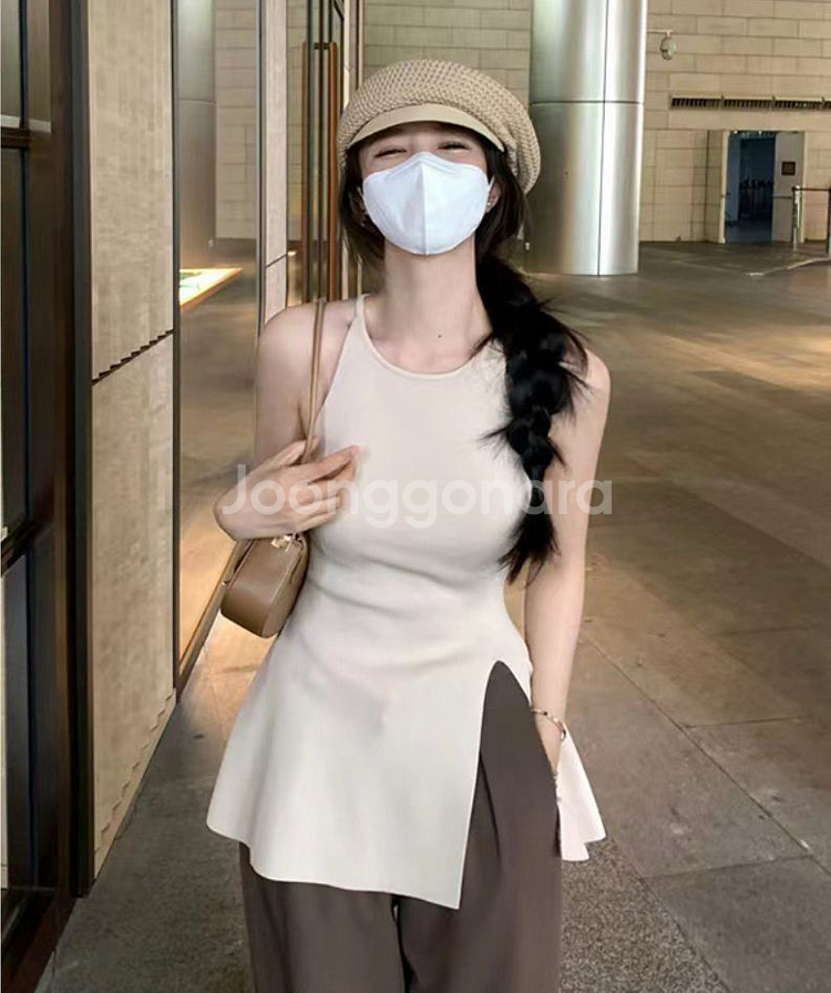 에이블리 여성 홀터 롱 나시--1