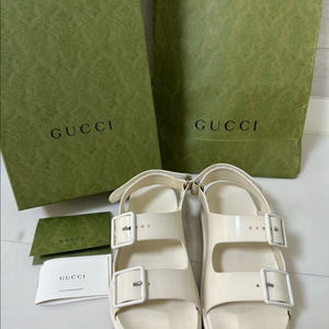 구찌 미니 더블 G 샌들 오프화이트 러버 235~240