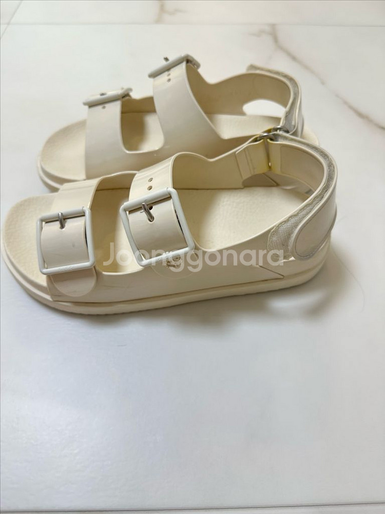 구찌 미니 더블 G 샌들 오프화이트 러버 235~240--4