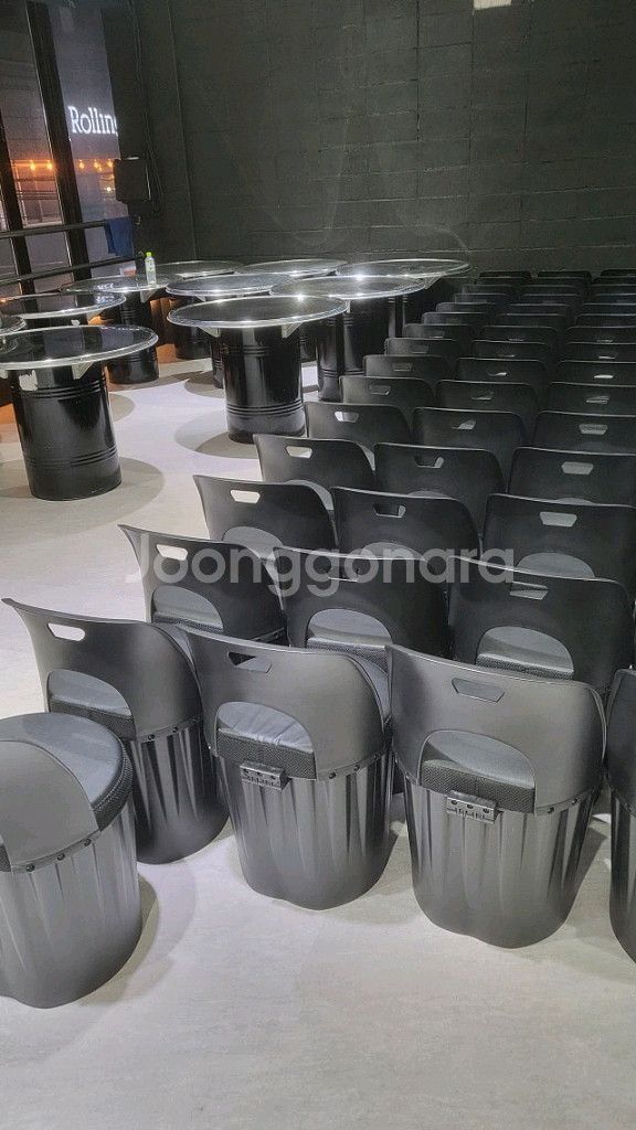 [최저가]스툴 원형 깡통 드럼통 고깃집 수납 식탁 의자--1