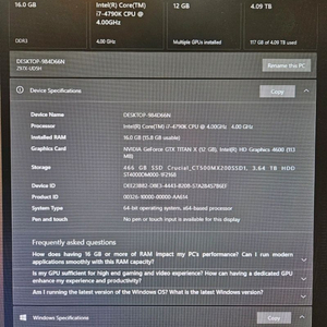 게이밍 본체 GTX TITAN X / i7-4790K