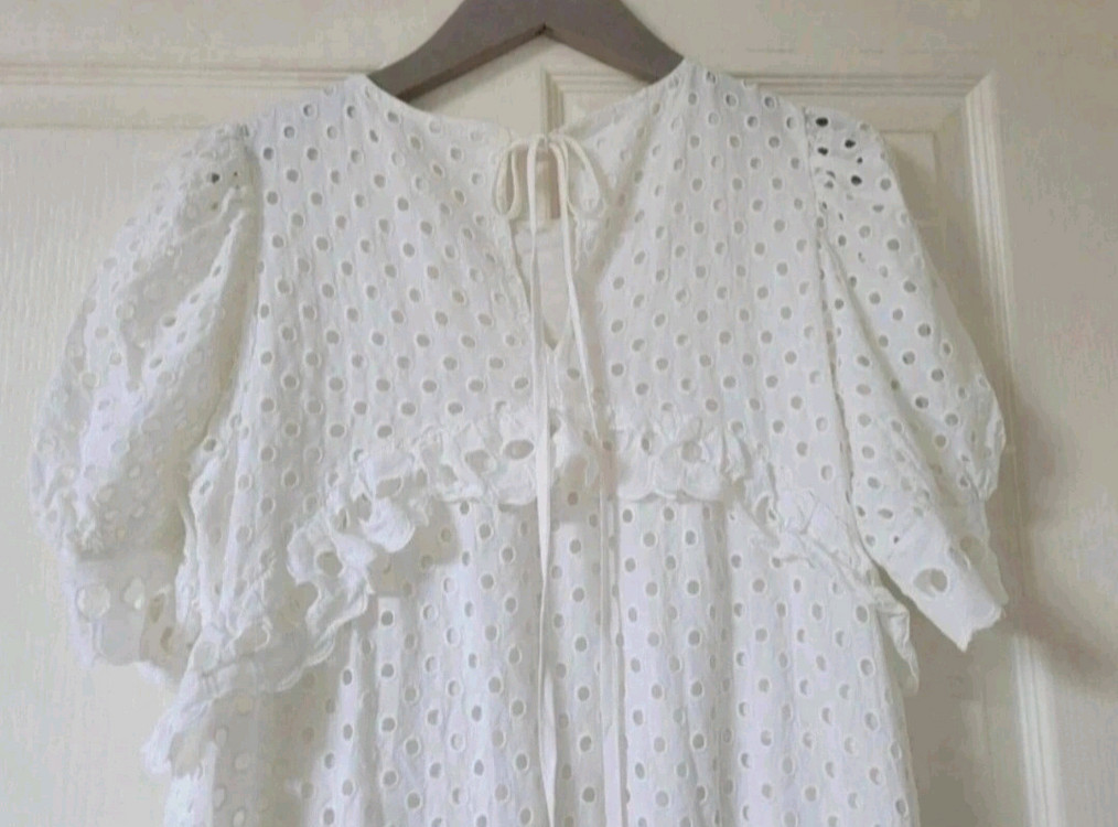 (새상품)55~66 펀칭 레이스 롱원피스 이미지