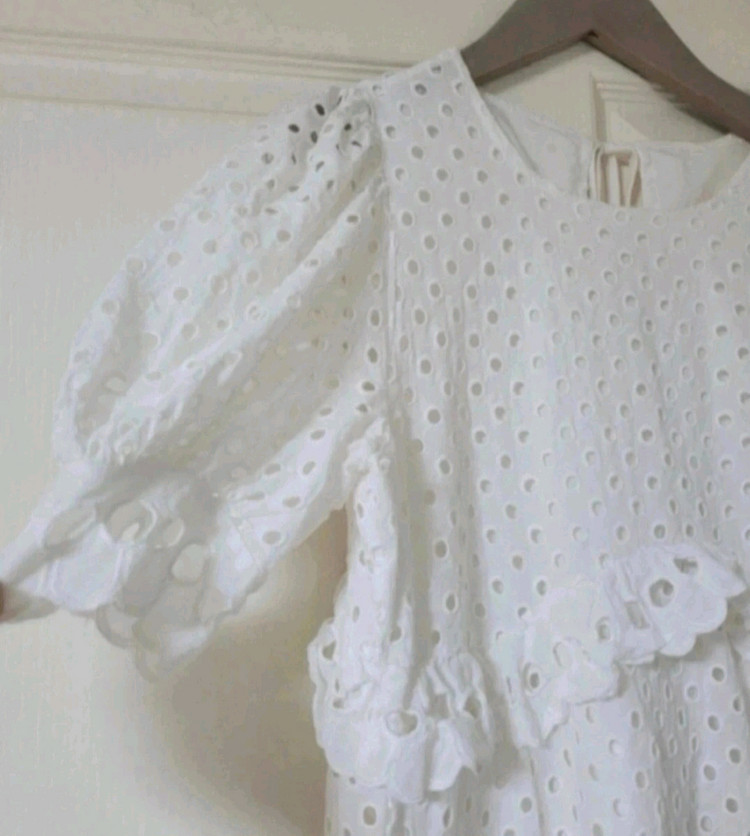 (새상품)55~66 펀칭 레이스 롱원피스 이미지