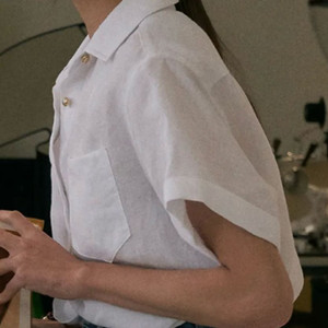 샵엠 see shirt ivory 린넨셔츠