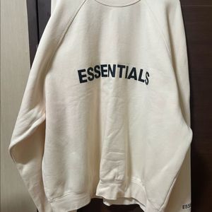 피오갓 에센셜 맨투맨 스웻셔츠 크림 M