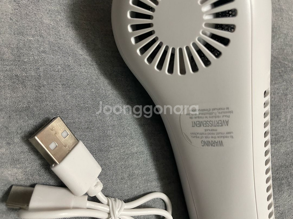 USB 충전식 목걸이형 5단계 선풍기-지수라이프--2