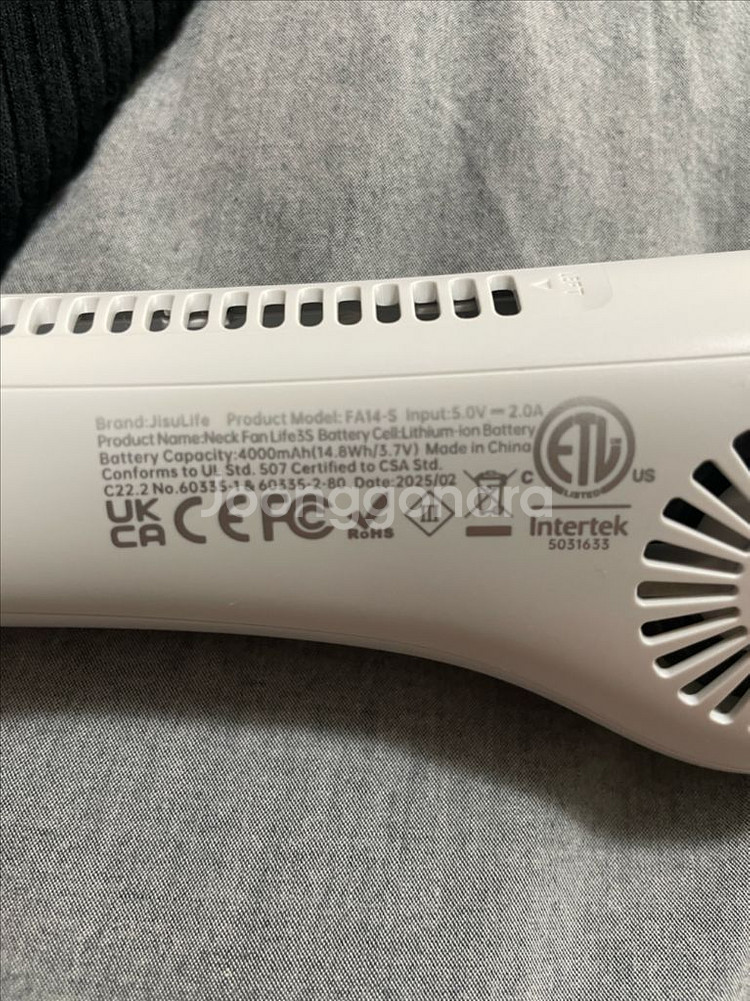 USB 충전식 목걸이형 5단계 선풍기-지수라이프--6