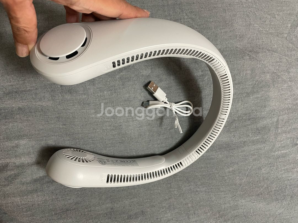 USB 충전식 목걸이형 5단계 선풍기-지수라이프--4