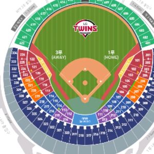 잠실야구장 LG트윈스VS 롯데자이언츠 8/19 외야티켓