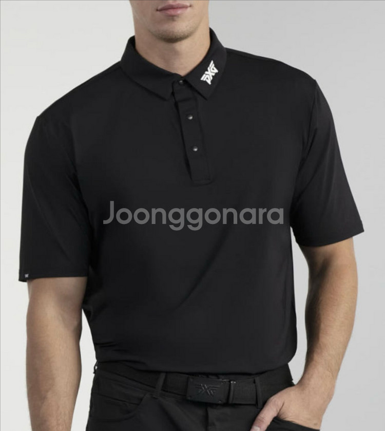 미착용,새상품)PXG 블랙 폴로 티셔츠--0