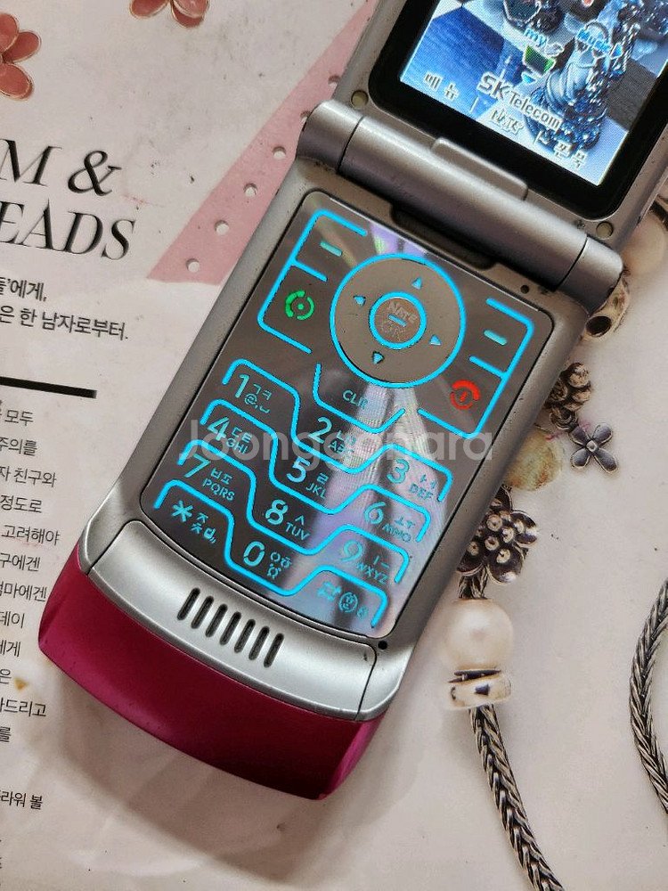 올드폰 모토로라 레이저 ms500 핫 핑크 인스타 인기--3