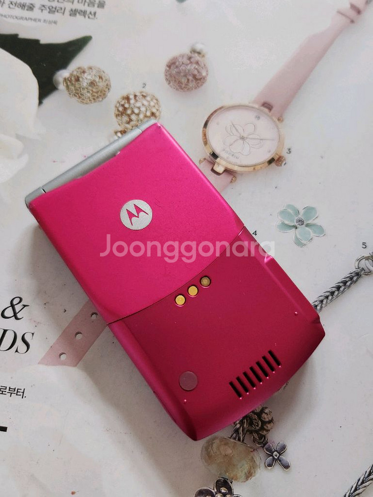 올드폰 모토로라 레이저 ms500 핫 핑크 인스타 인기--8