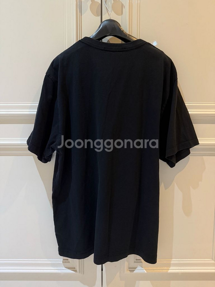 메종 키츠네 그레이 폭스 헤드 패치 클래식 티셔츠 블랙--2