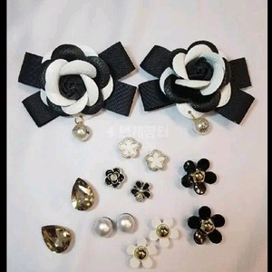 크록스 동백꽃 지비츠세트