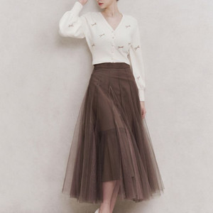 그레이스유 샤스커트 브라운 M사이즈 새상품