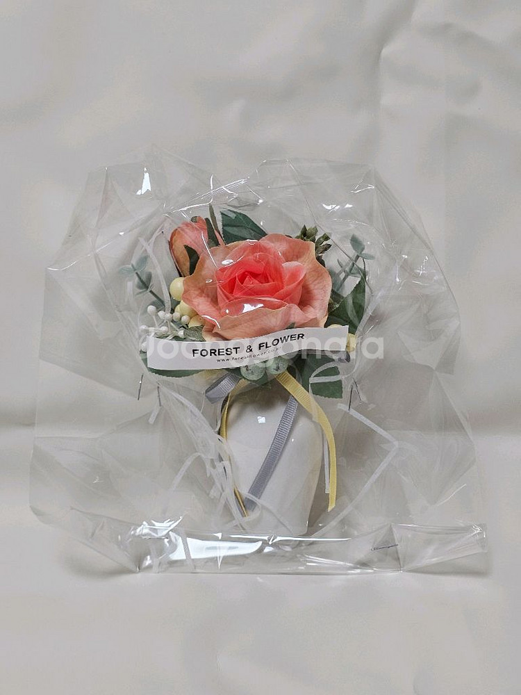 납골당 미니화병 (살구빛 장미) [새상품]--0