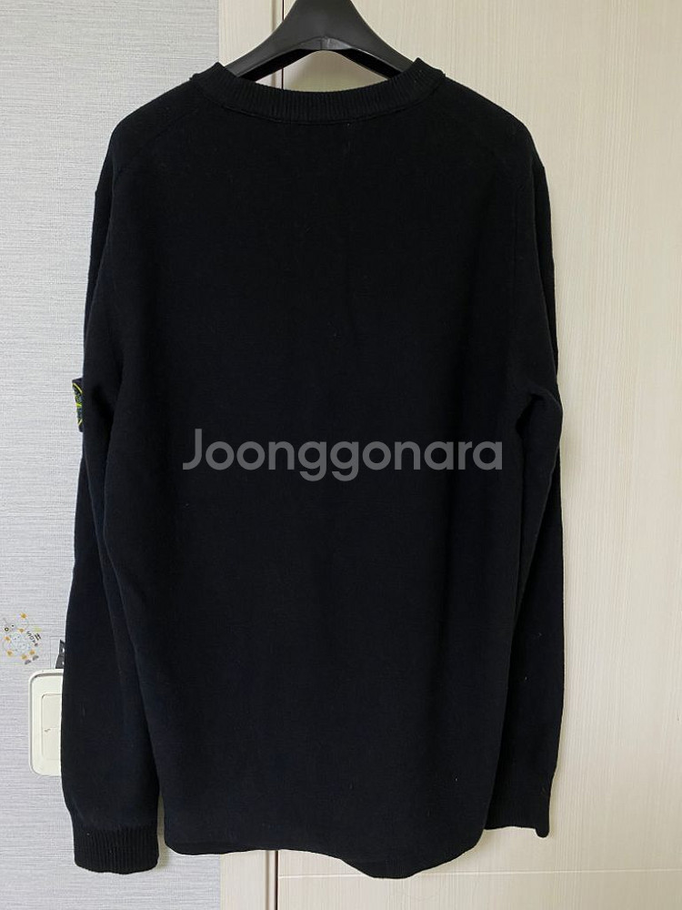[22FW, M] 스톤아일랜드 와펜 패치 니트 블랙--3