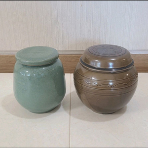 도자기 항아리 질그릇 전통옹기 2개