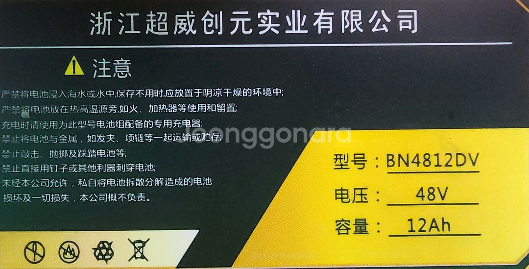 전기 자동차 배터리 태양광 발전 배터리 BN4812DV--2