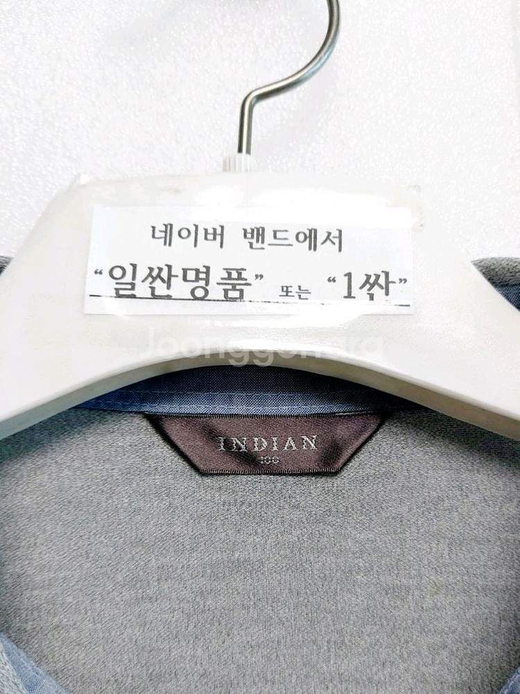 새제품급/인디안 남성반팔티100 폴로 카라티--2