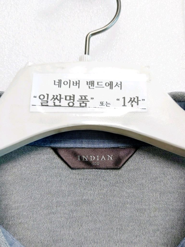 새제품급/인디안 남성반팔티100 폴로 카라티 이미지