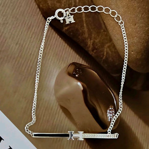 S925 실버 H 팔찌 순은 팔찌