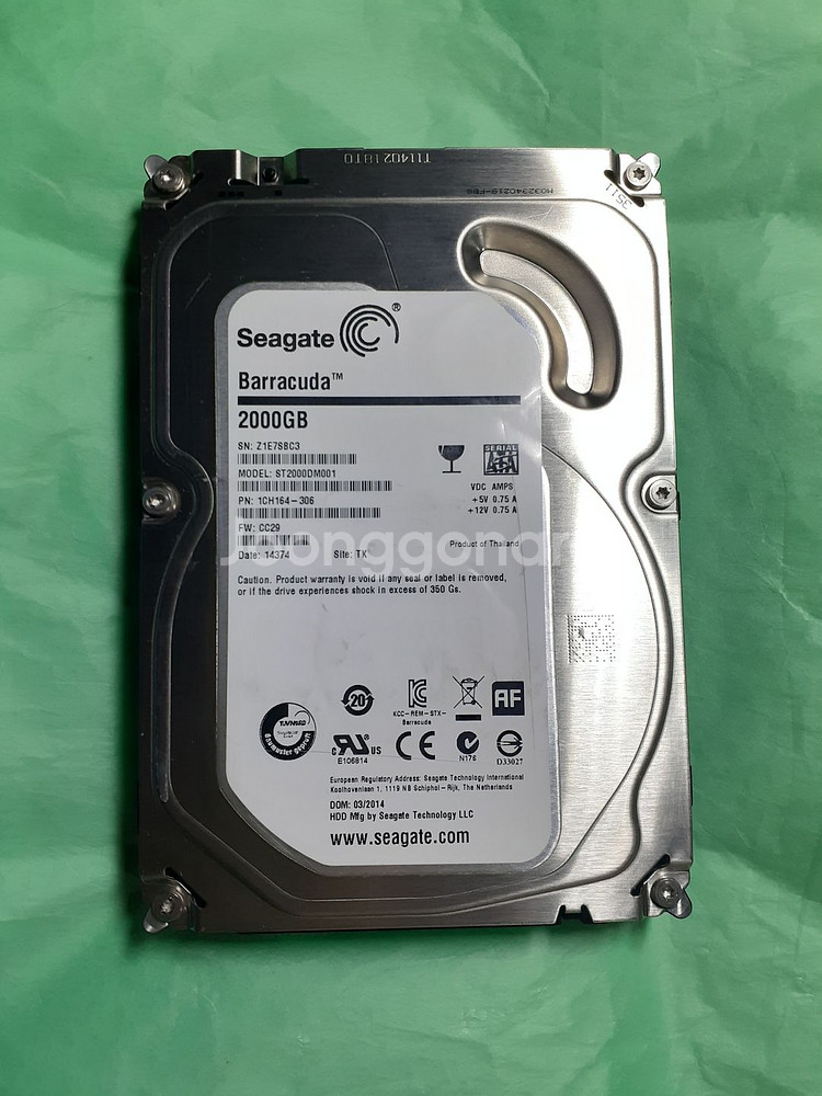 외장하드 Seagate HDD 2TB USB3.0--9