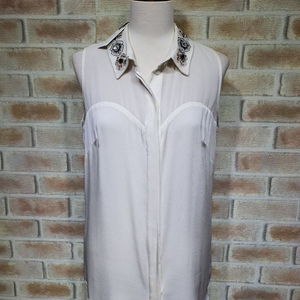 택부착 MILLY USA 정품 보석 자수장식 실크 BL