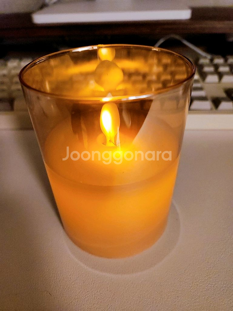 크리스마스 흔들리는 가짜촛불 건전지 초 캔들--1