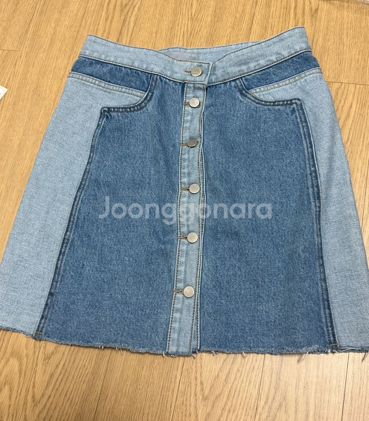 더일마 데님 미니 스커트 청치마--0