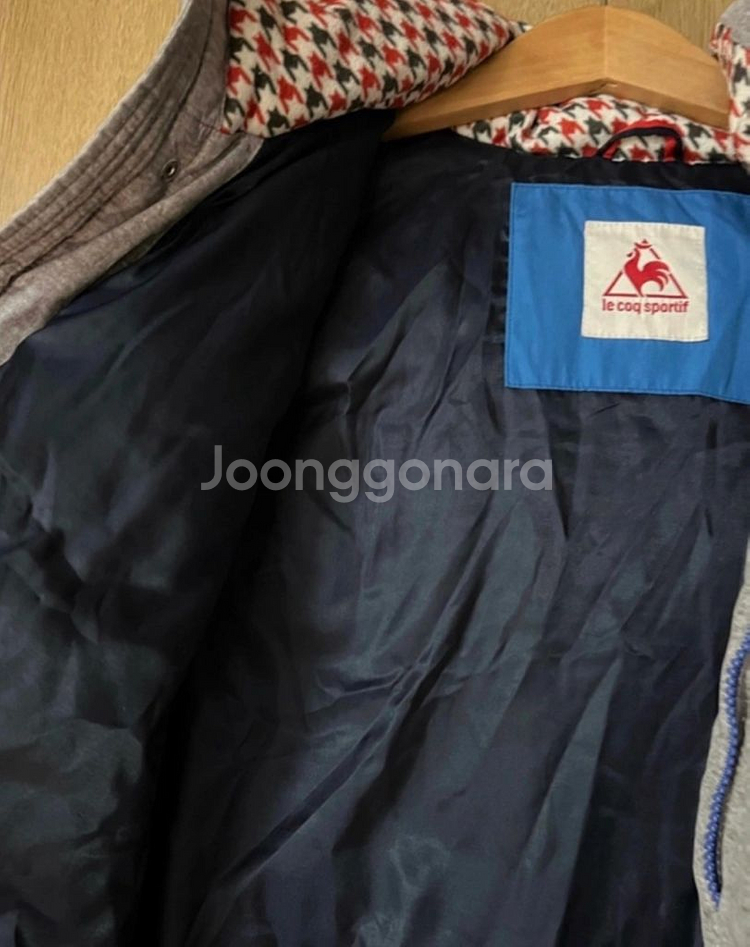 르꼬끄 숏 패딩 그레이 후드--2