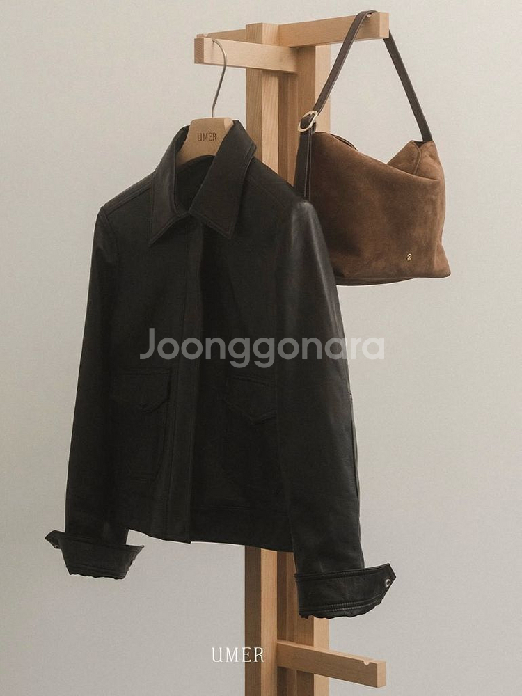 (umer) 유메르 이태리 램스킨 가죽 자켓 로얄 카멜--6