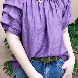 캉캉프릴소매 빅사이즈 블라우스