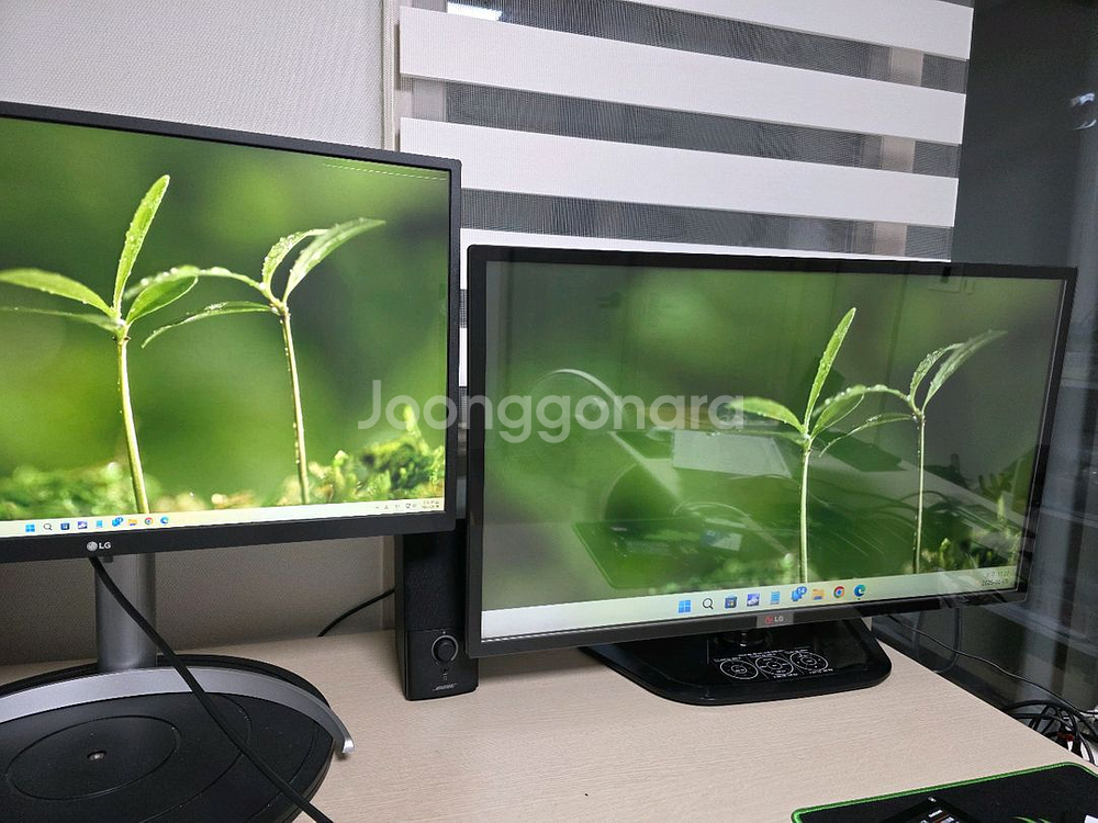 엘지 LG 32인치 모니터/회전판 키보드,마우스 드림--1