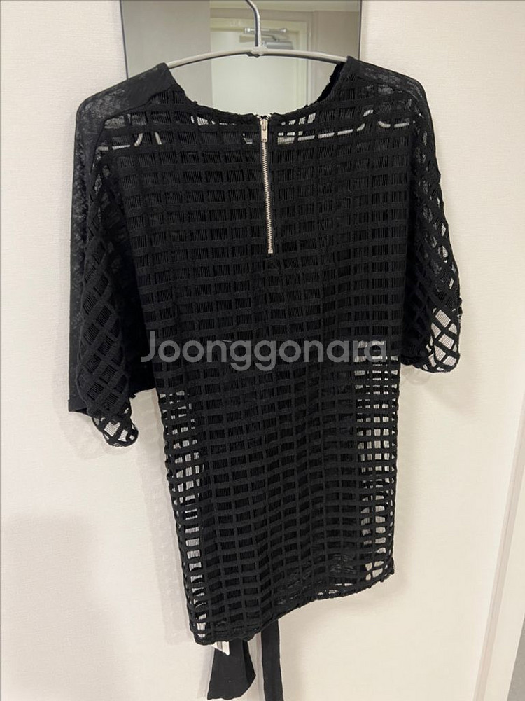 블랙 랩스타일 시스루 상의(새상품)--1