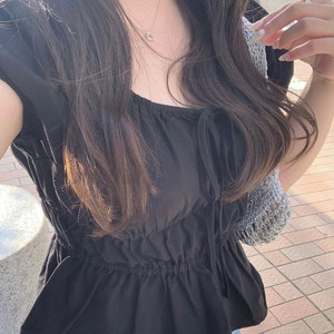 [새상품] 리브아워 moi 블랙 블라우스