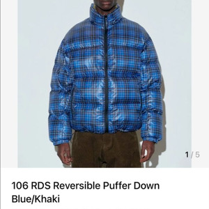 스컬프터 체크 리버시블 패딩 S사이즈